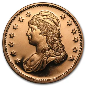 1 oz Copper Round Capped Bust