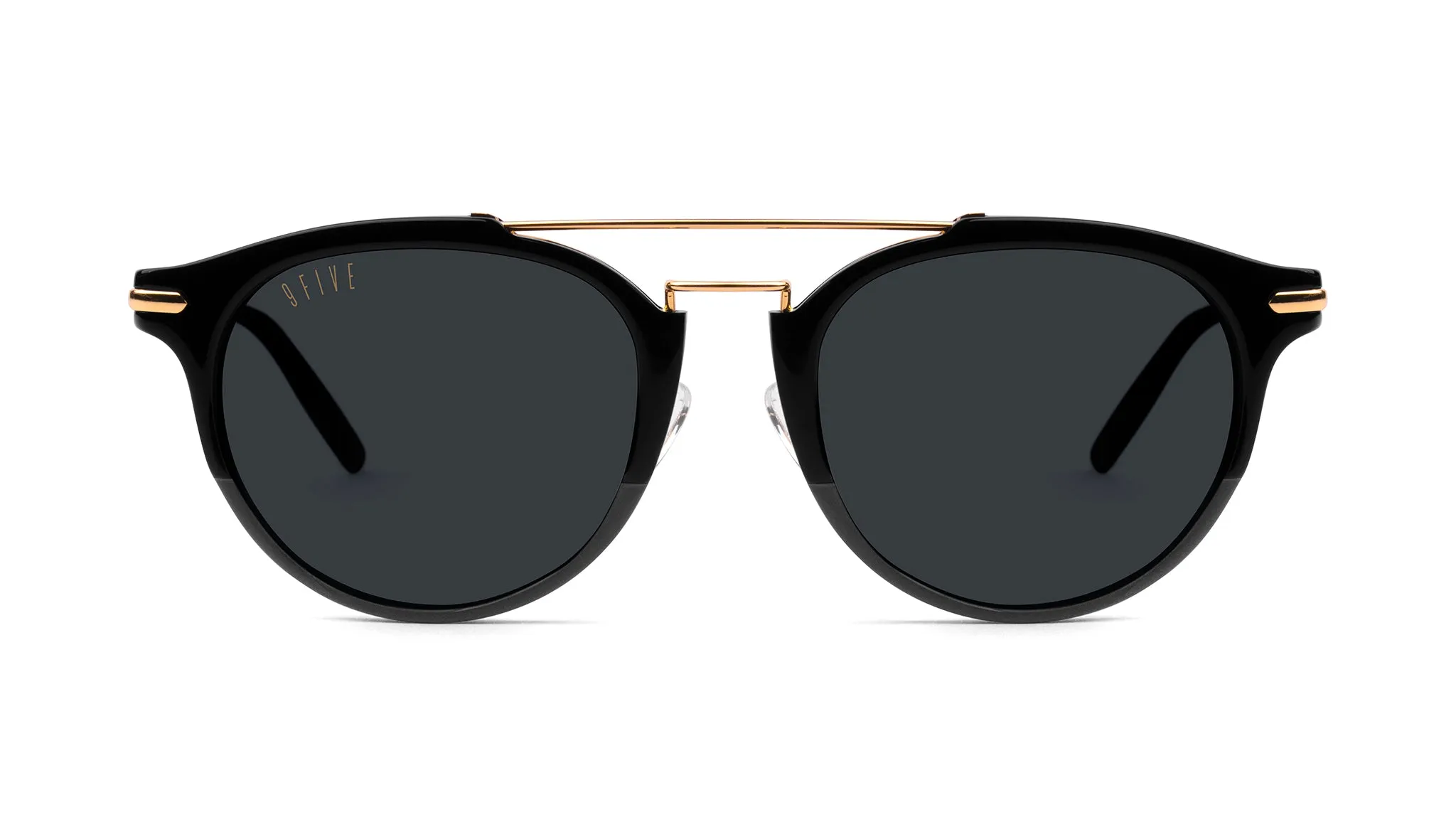 9FIVE Leo Black & 24K Gold Sunglasses Rx