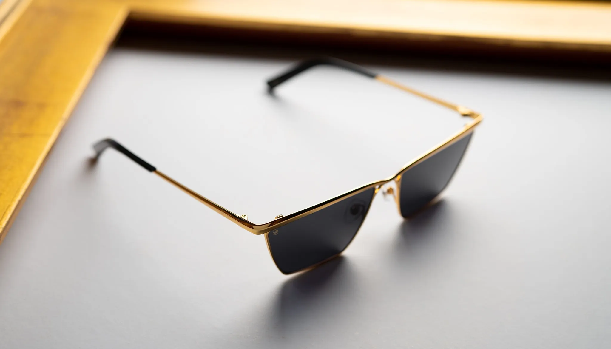 9FIVE Lucia Black & 24K Gold Sunglasses