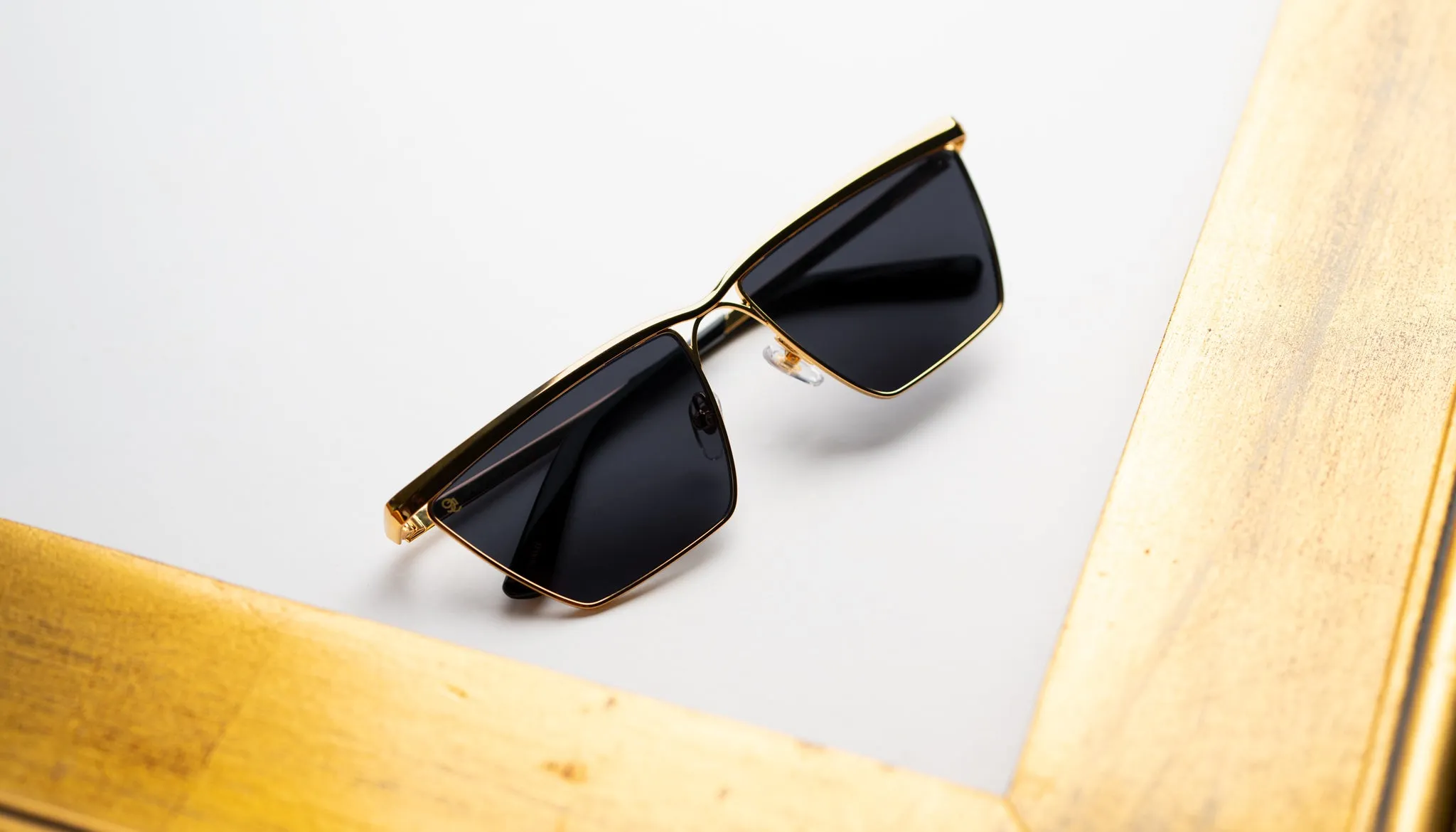 9FIVE Lucia Black & 24K Gold Sunglasses