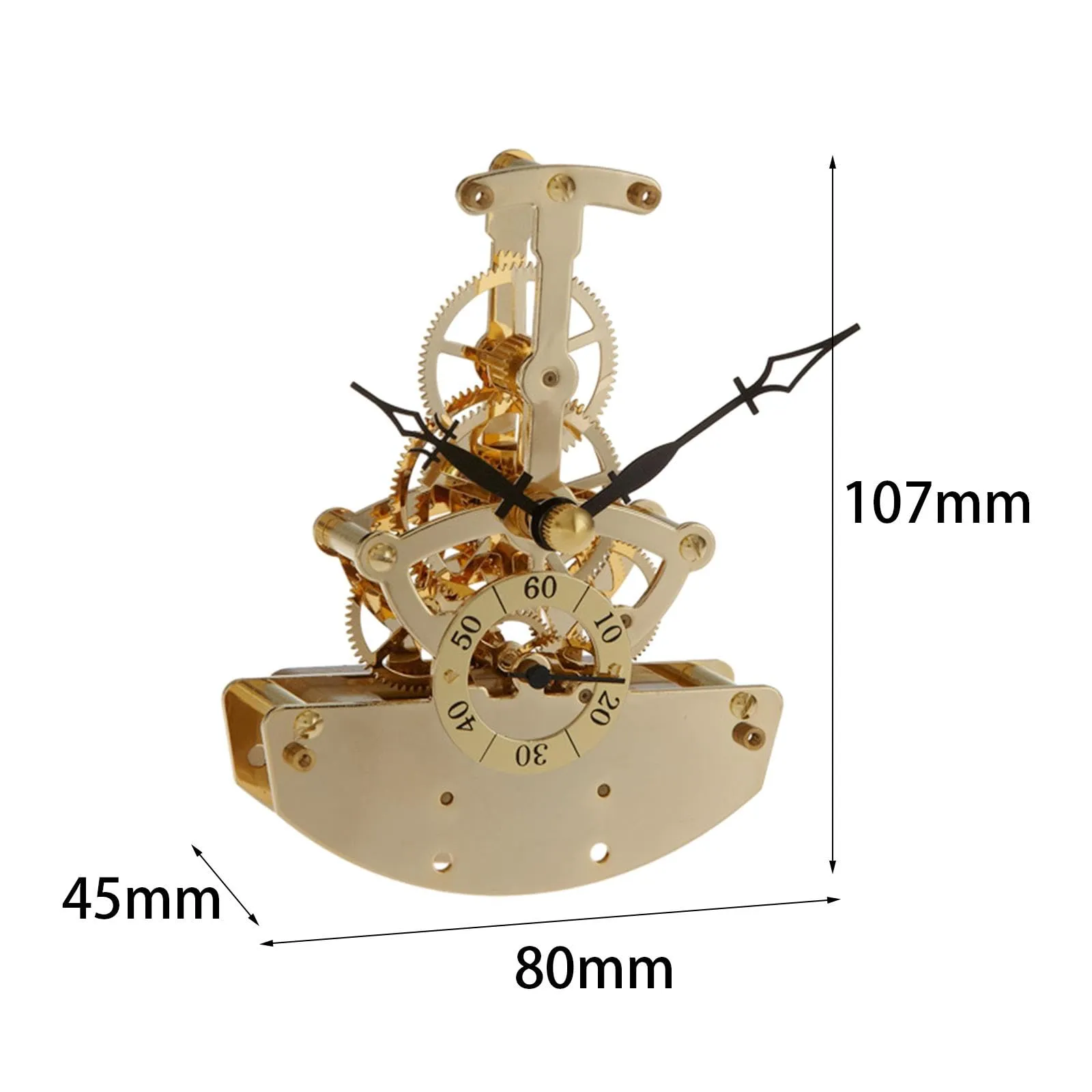 ATORSE® Moving Gear Clock Crafts Unique Clock Movement for Study Bedroom Living Room