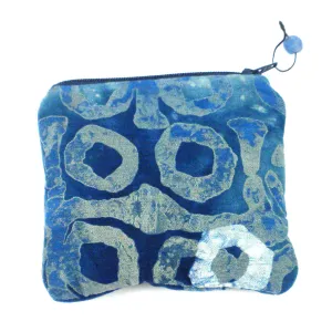 Batiked Coin Purse Blue World Peaces