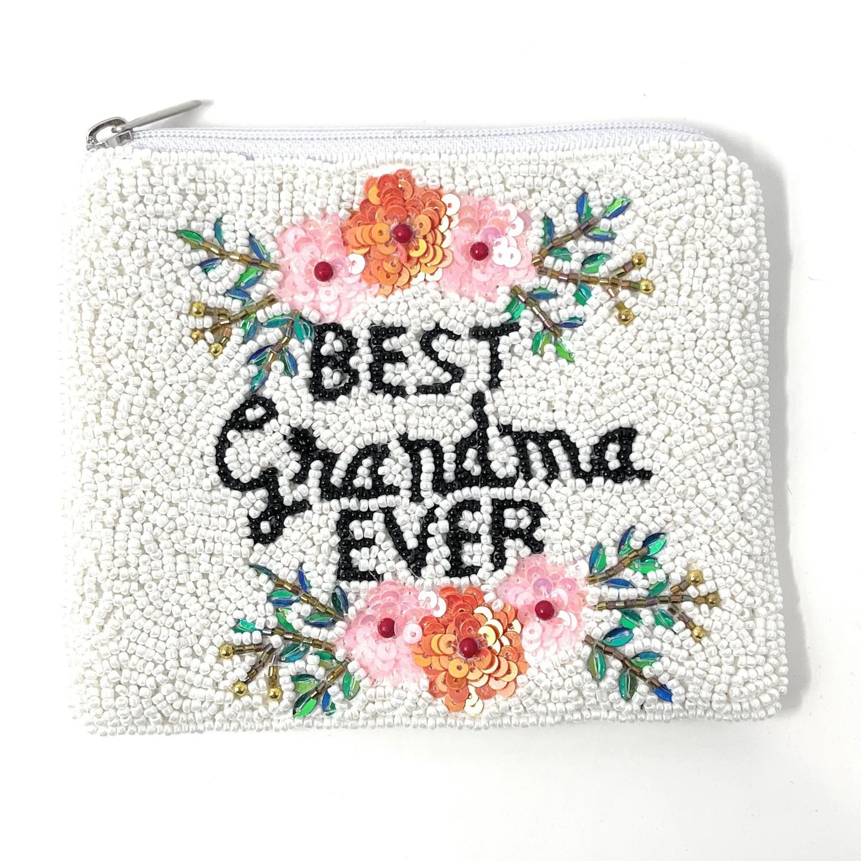 Best Grandma Ever Beaded Coin Purse Pouch