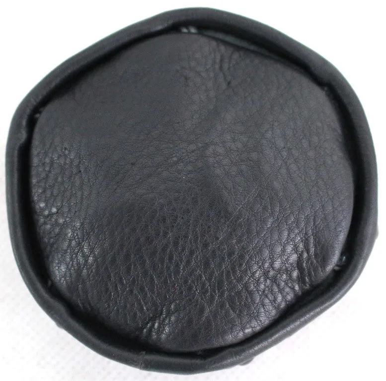 Black Leather Twista Australian Made Coin Purse STYLE NO: 11029 Hide & Chic