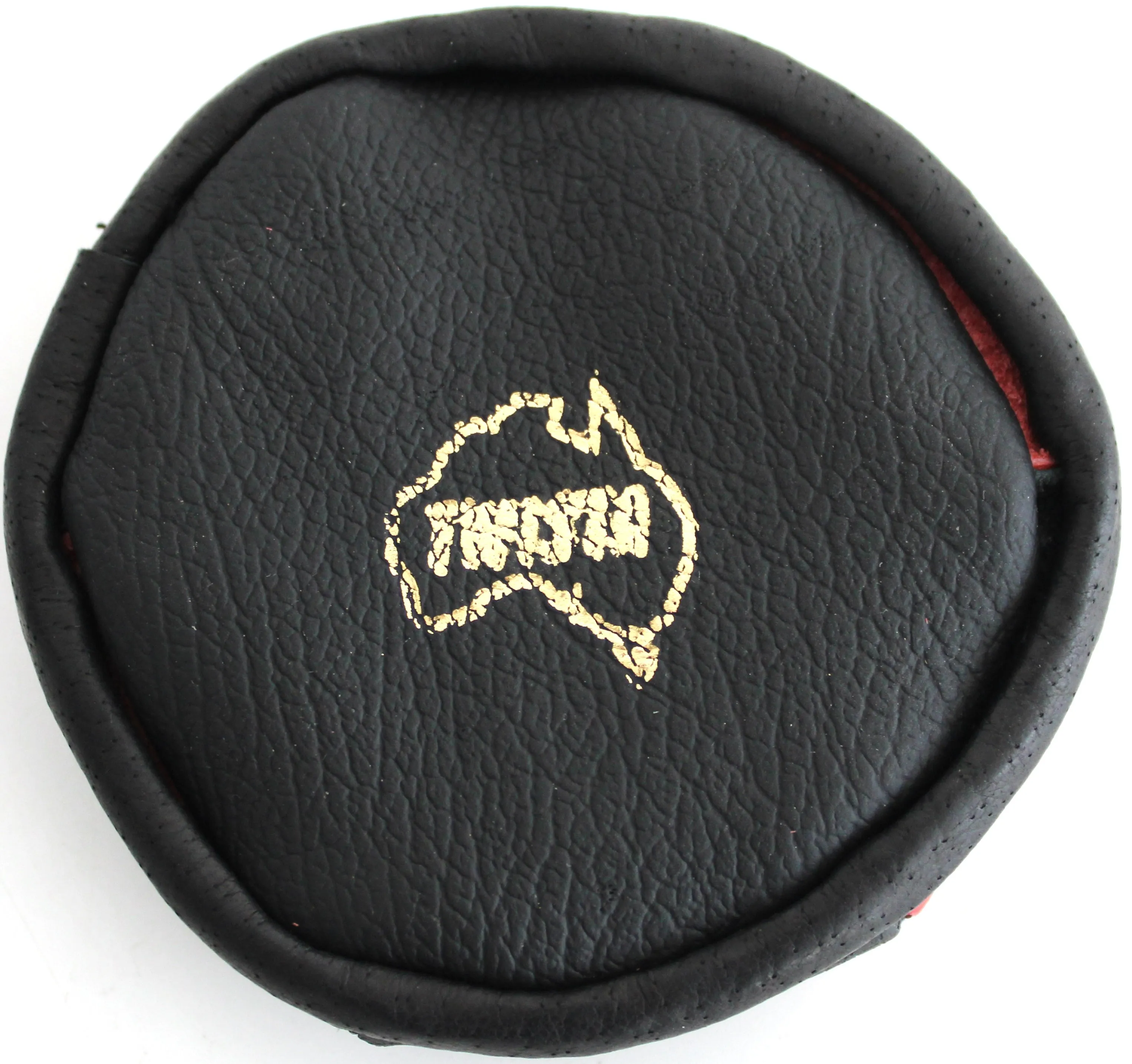 Black Leather Twista Australian Made Coin Purse STYLE NO: 11029 Hide & Chic