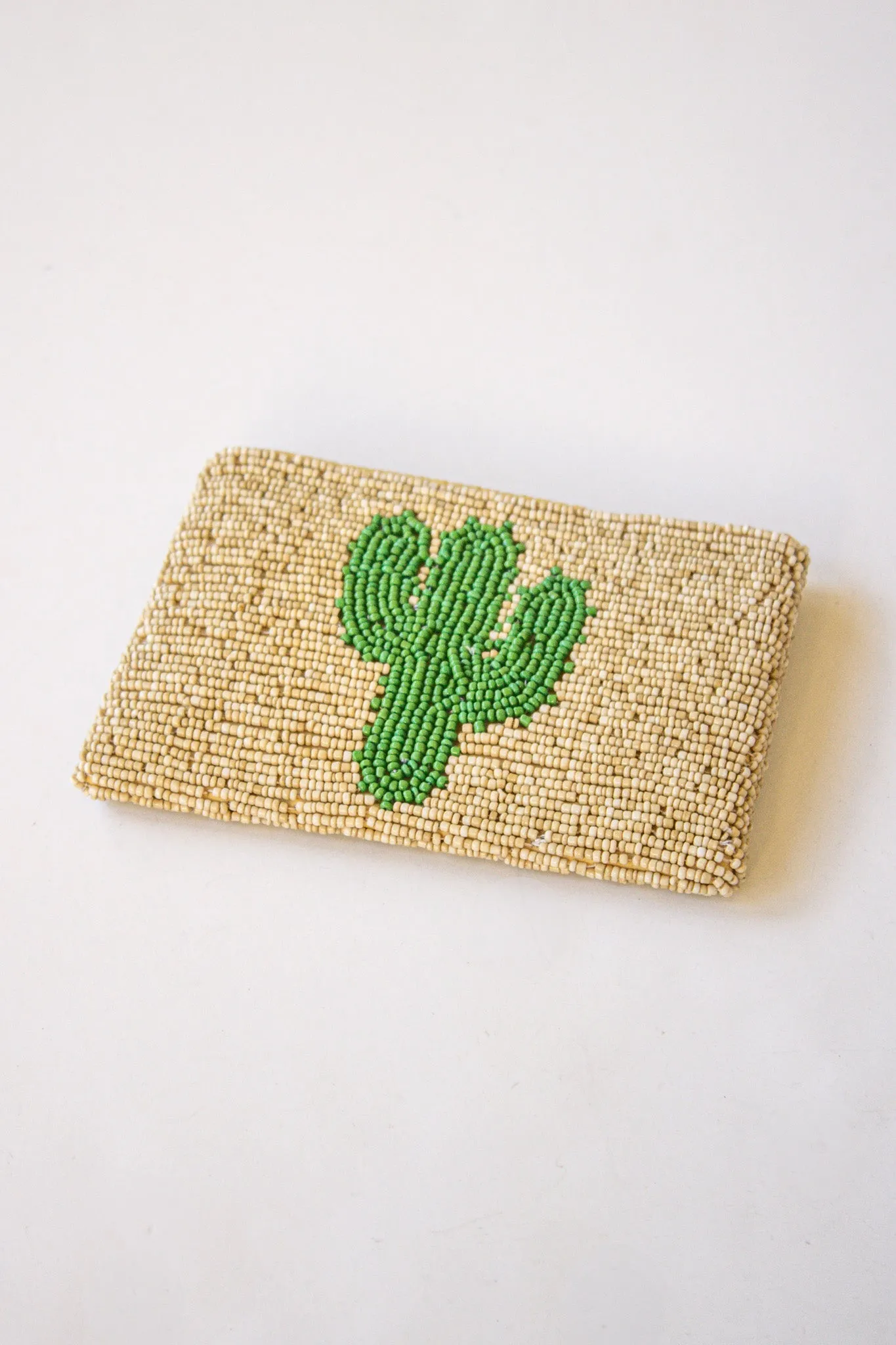 Cactus Beaded Coin Bag