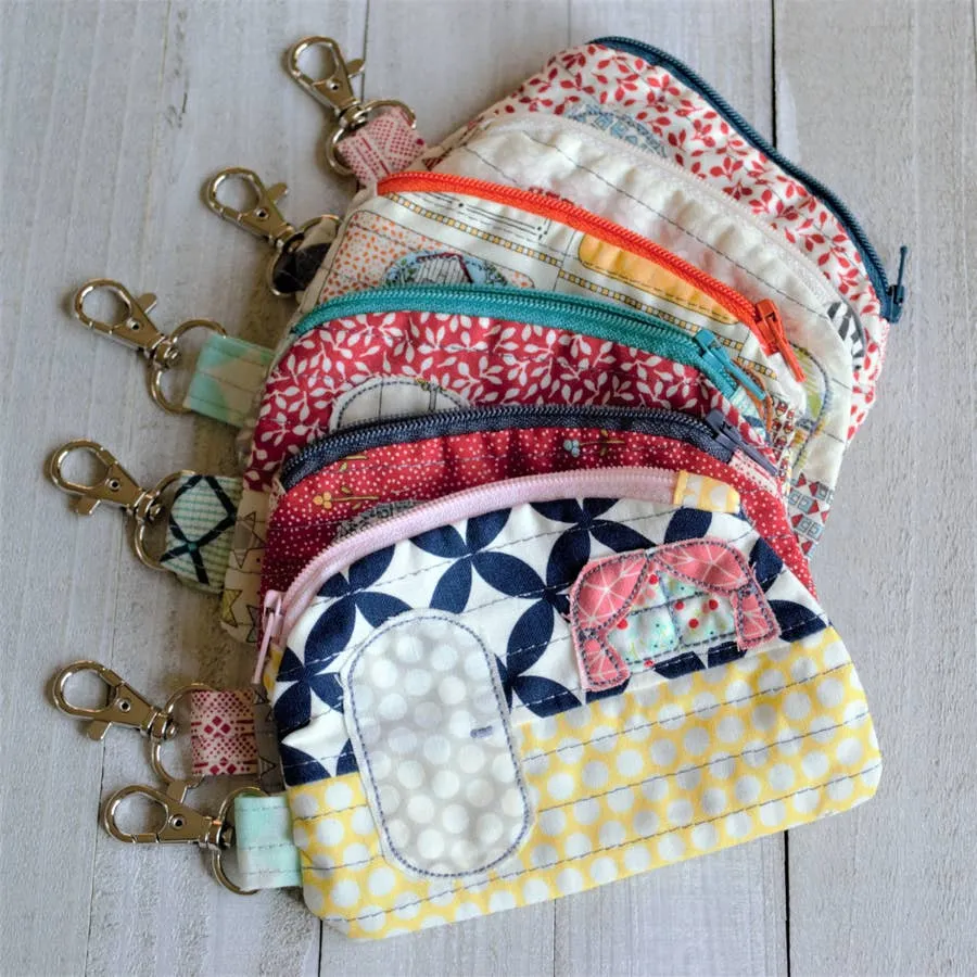 Camper Coin Purse - Handmade Repurposed Fabric - One of Kind