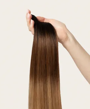 Cappuccino Ombre, 16" Classic Clip-In Hair Extensions, T1B-4-27 | 100g