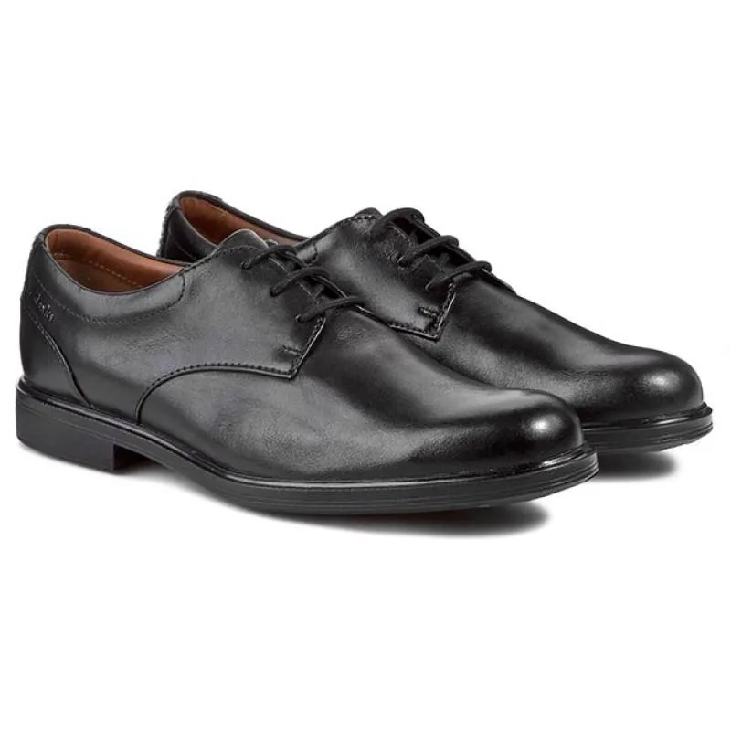 Clarks Mens Gabson Walk Black Leather Shoes