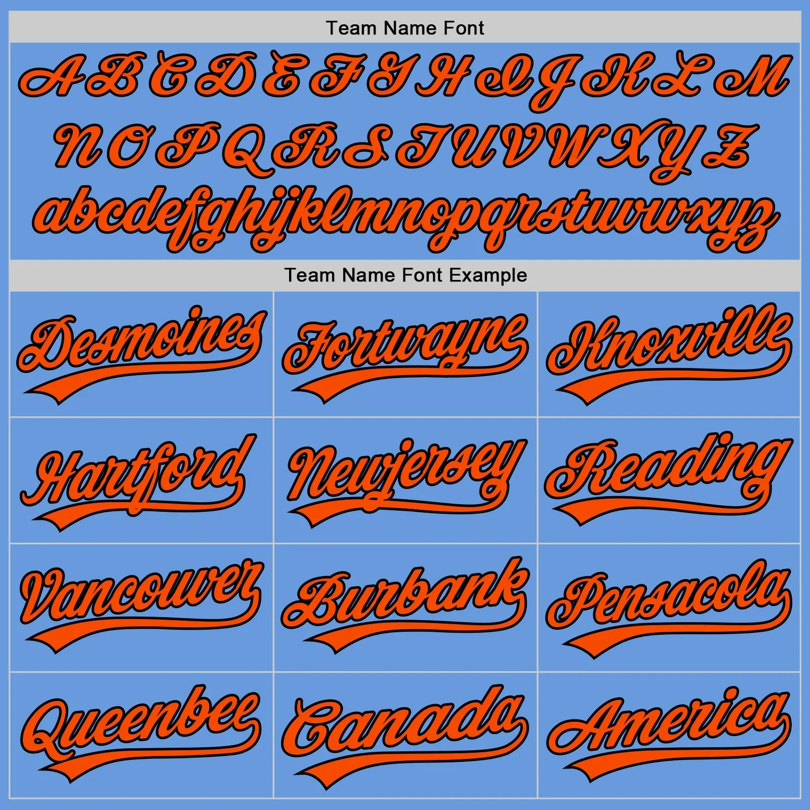 Custom Light Blue Orange-Black Authentic Throwback Baseball Jersey