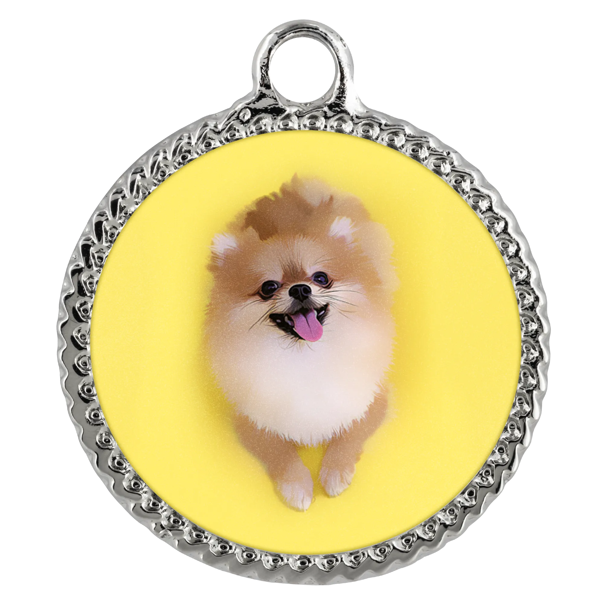 Customizable Pomeranian Photo Necklace - Create Your Own Personalized Necklace