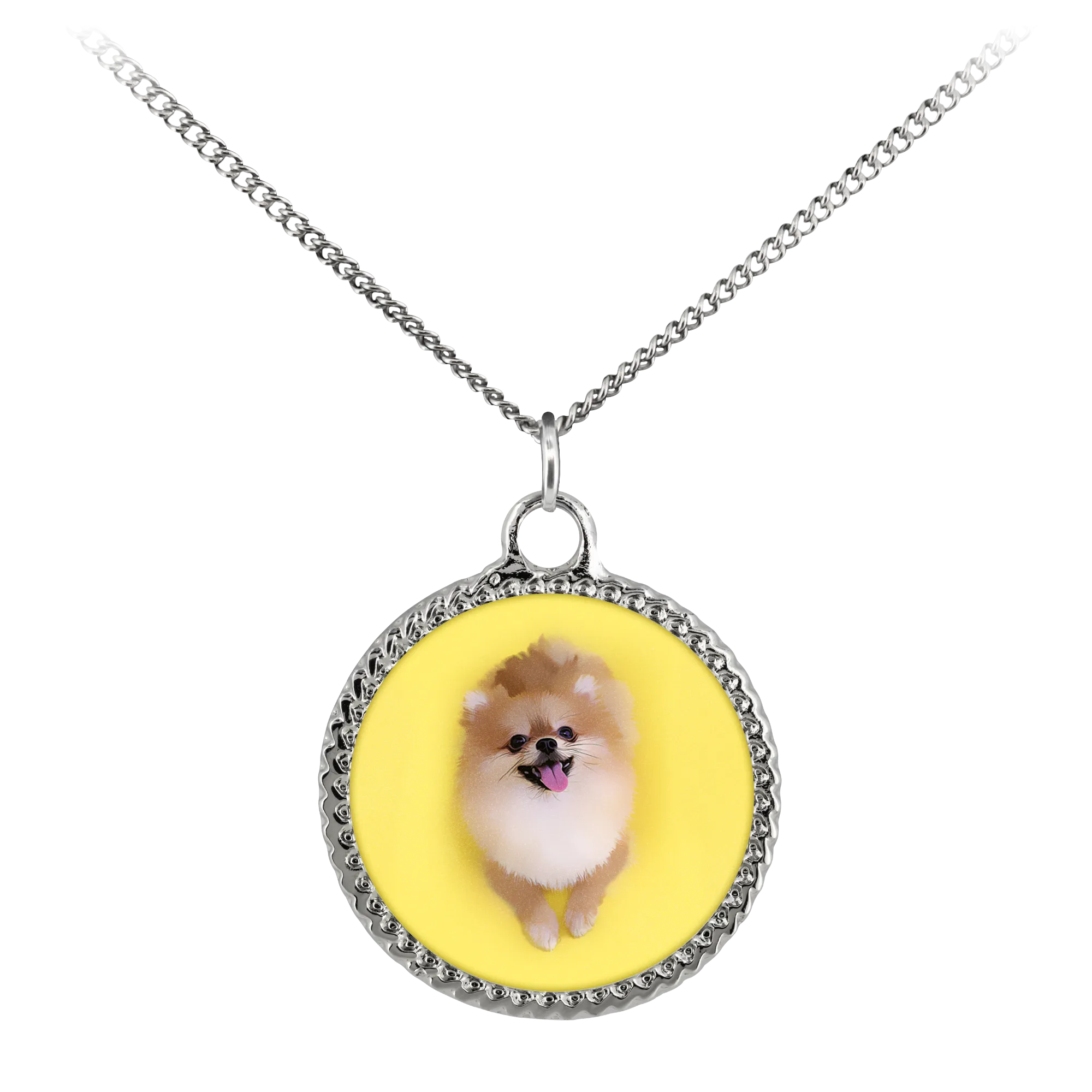 Customizable Pomeranian Photo Necklace - Create Your Own Personalized Necklace