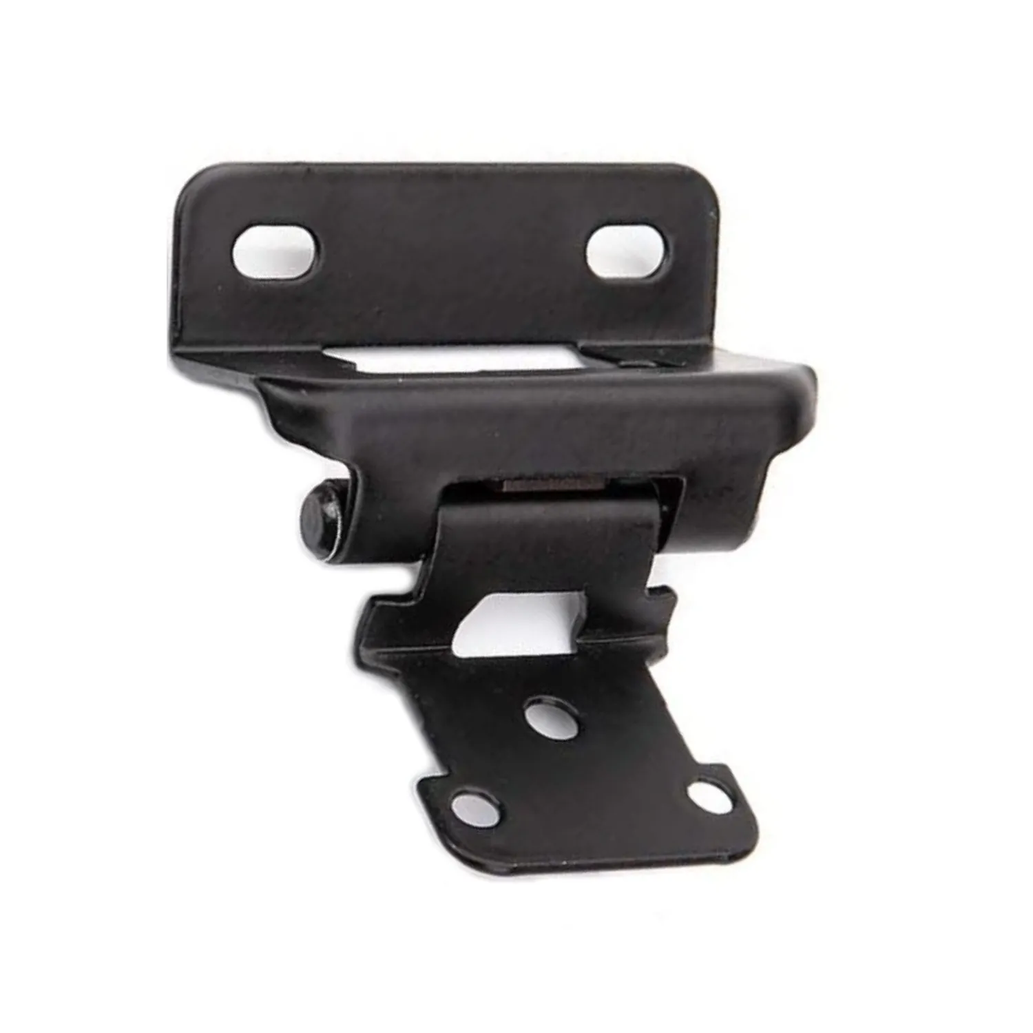 Diversa Partial Wrap 1/2" Overlay Matte Black Cabinet Hinges (Pair)