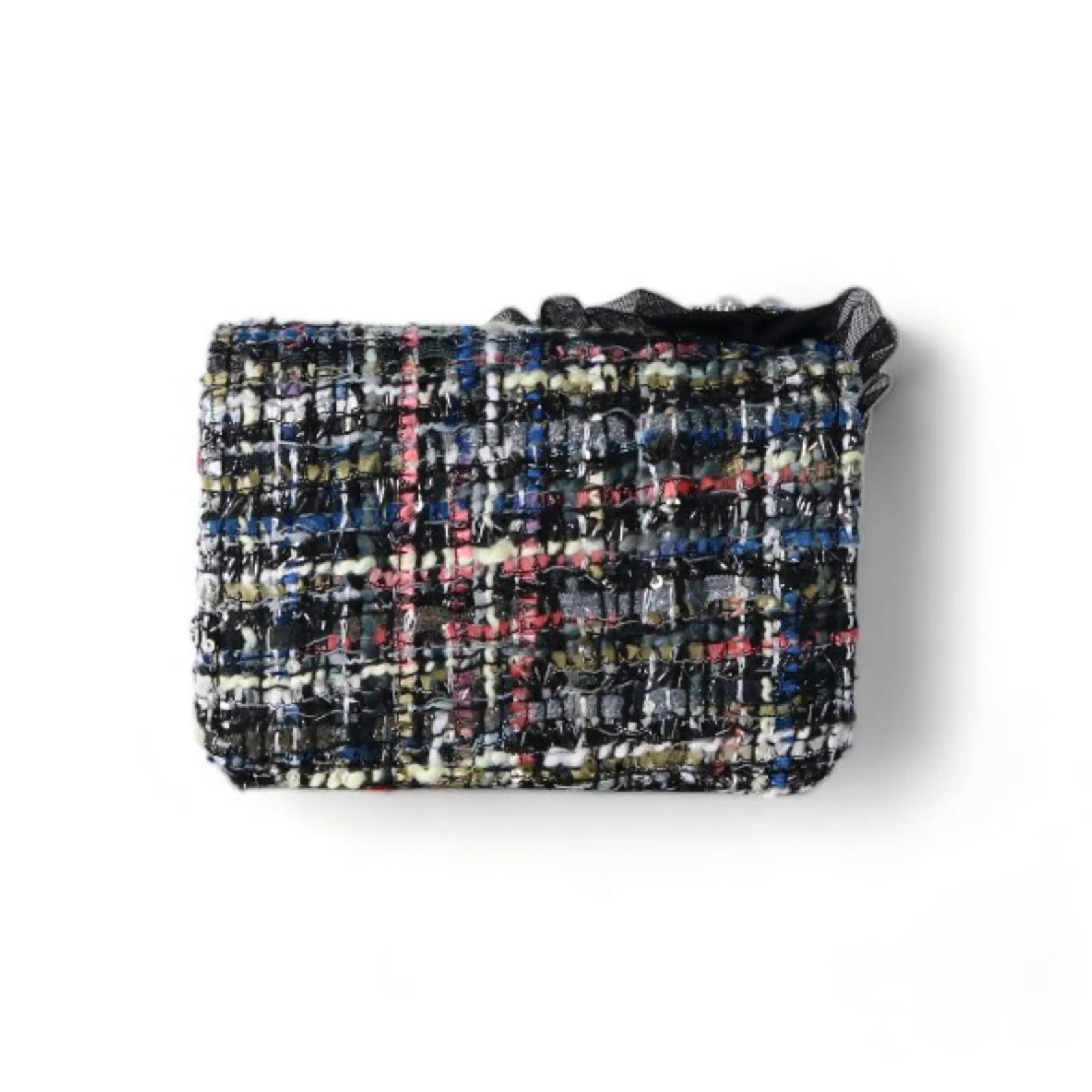 Doe a Dear Black Big Heart Tweed Little Girls Purse