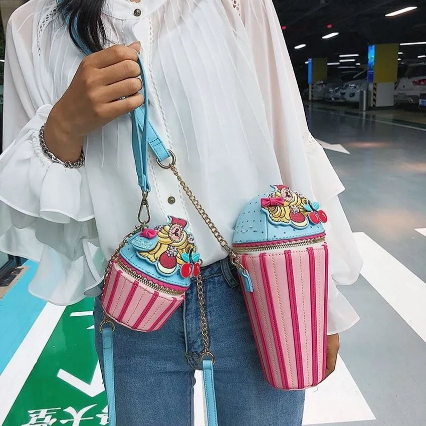 Embroidered Cupcake Handbag