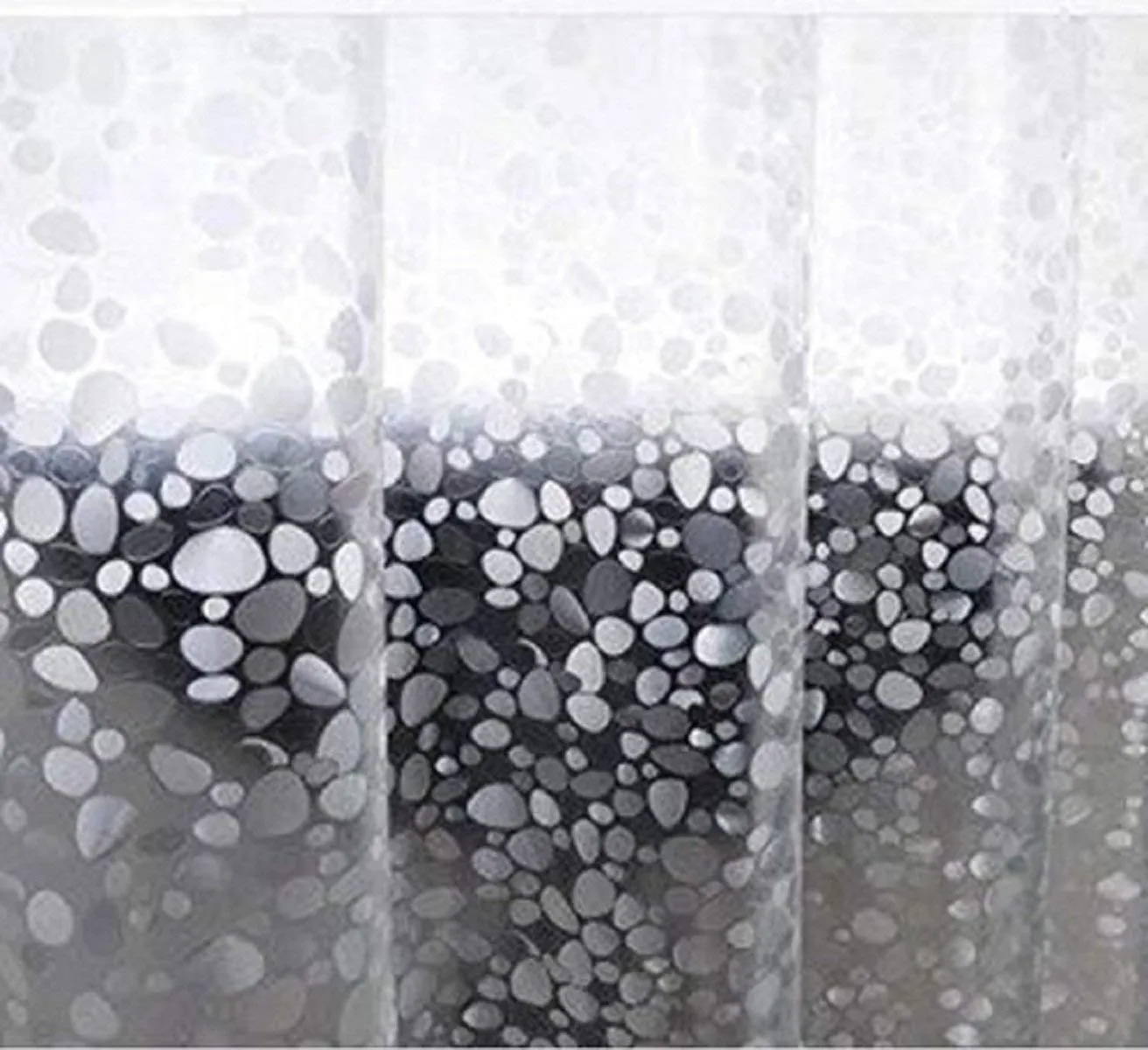 Kuber Industries PVC Coin Design Shower Curtain-Transparent, 135x240 cm, 2 Pieces (CTKTC014636)