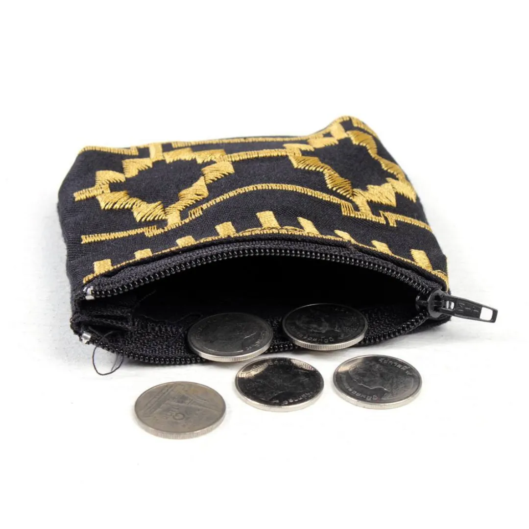 Lagoon Embroidered Coin Purse - Thailand