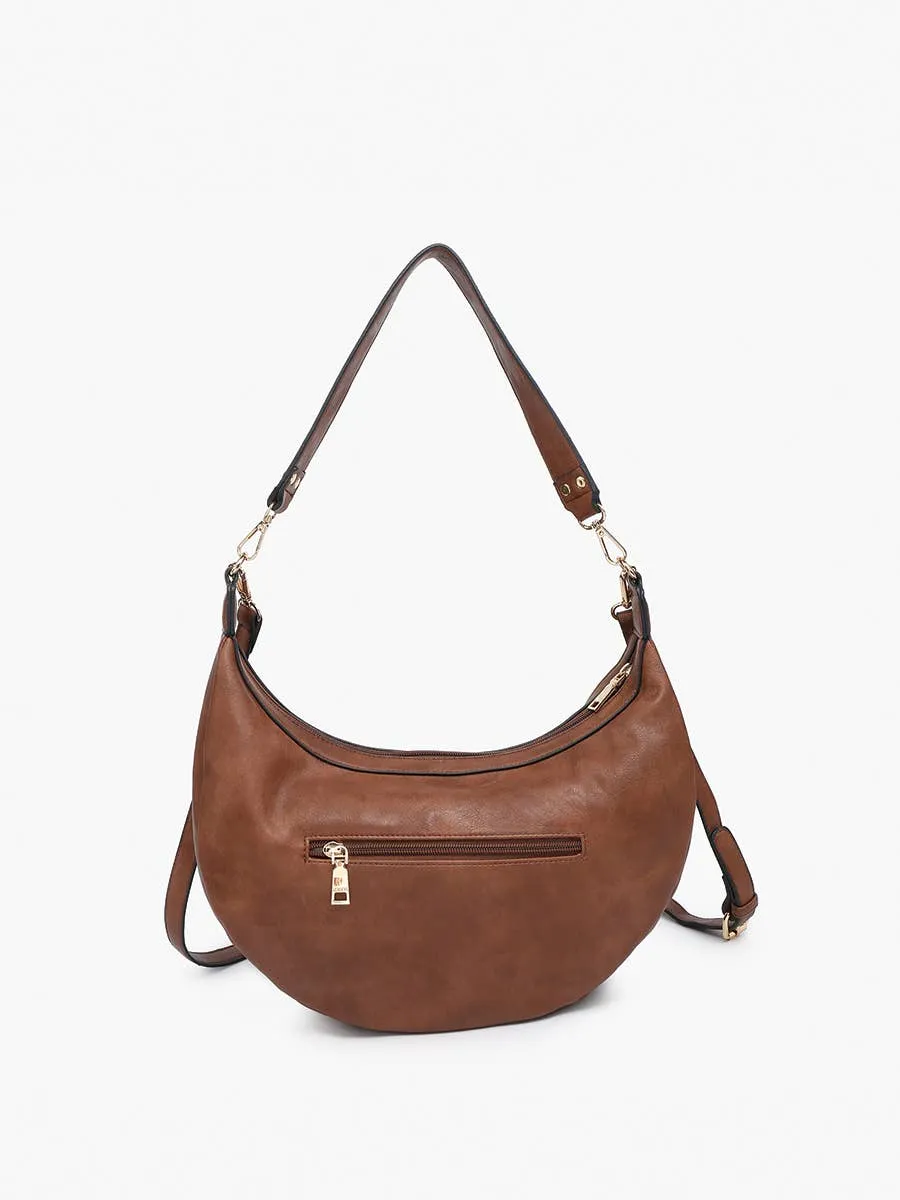 Leah Slouchy Shoulder Bag w/ Dual Zip Compartments