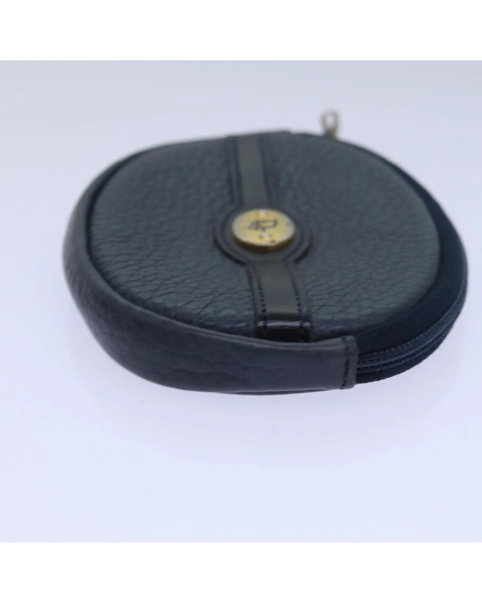 Leather Coin Purse with Metal Fittings and Compact Design