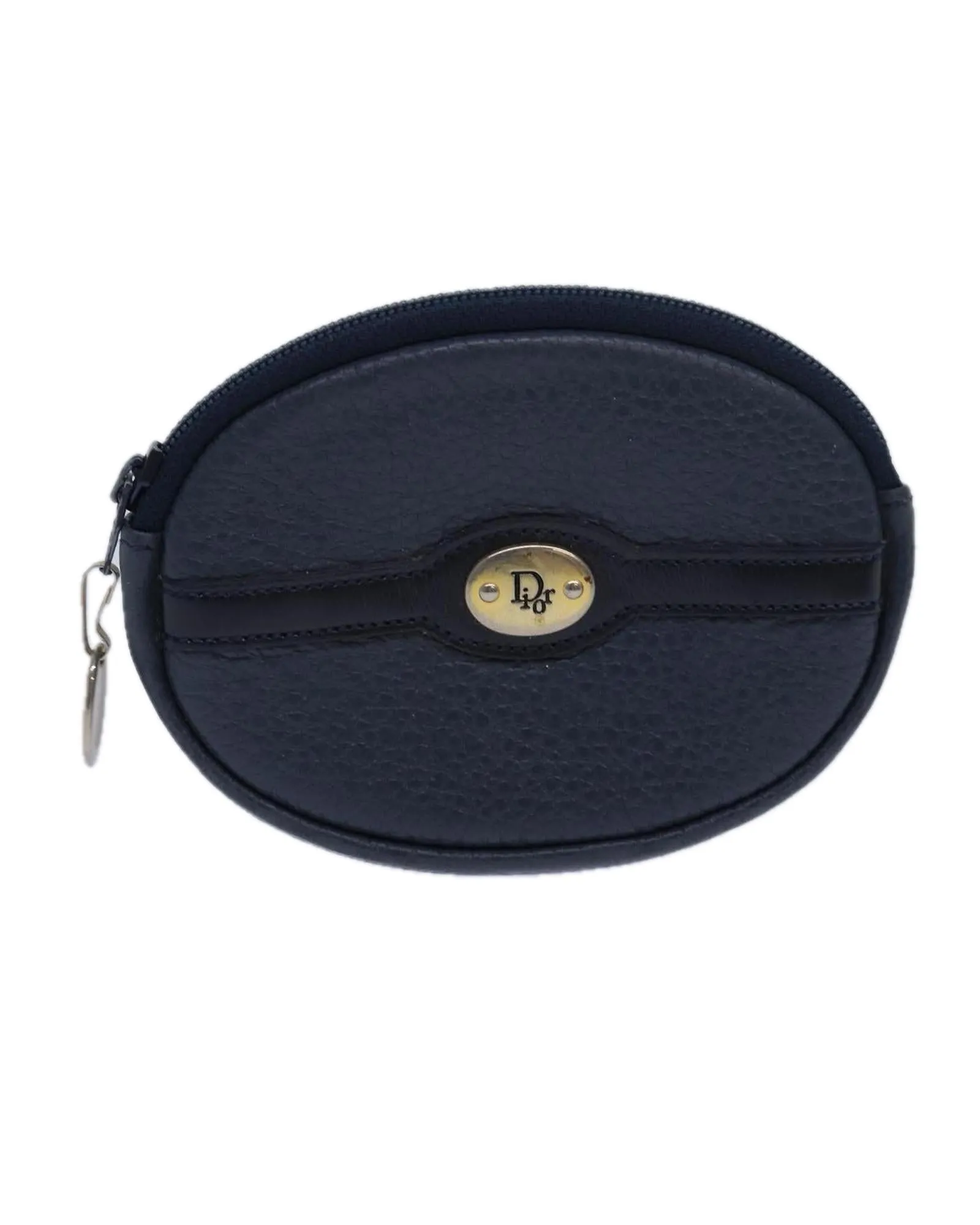 Leather Coin Purse with Metal Fittings and Compact Design