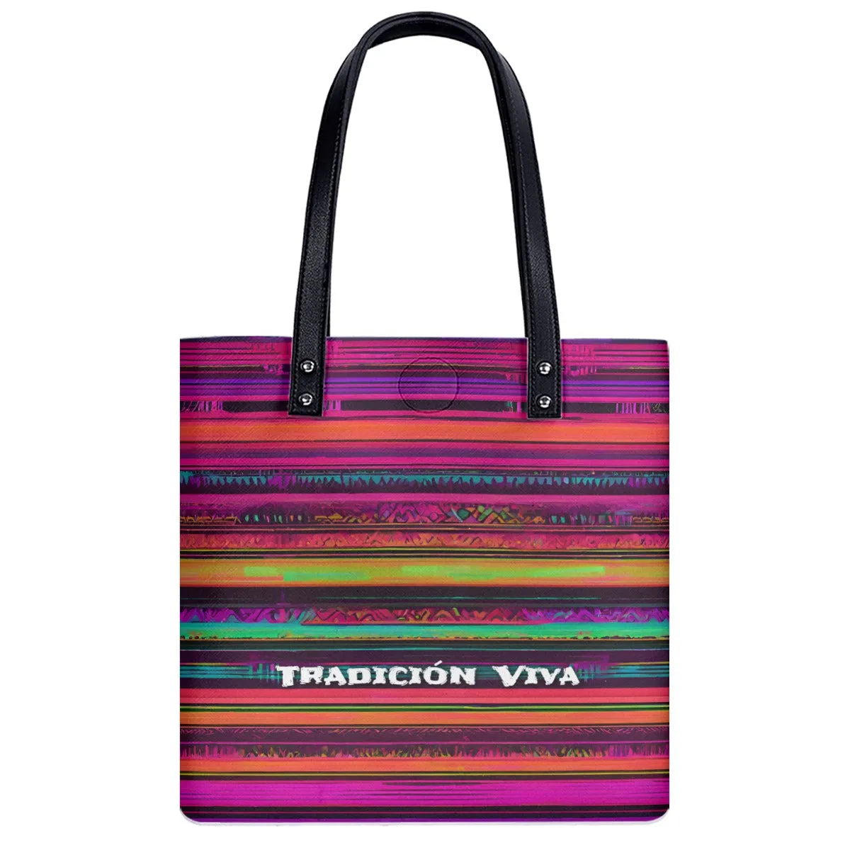 Mexican Serape Tote Bag Tradicion Viva PU Shoulder Bag