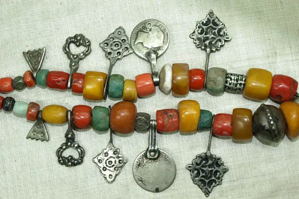 Mixed Strand of Antique Berber Beads and Pendants