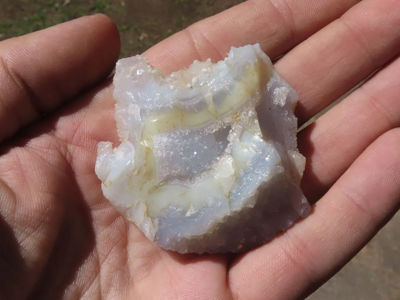 Natural Etched Blue Chalcedony Agate Specimens  x 23 From Nsanje, Malawi