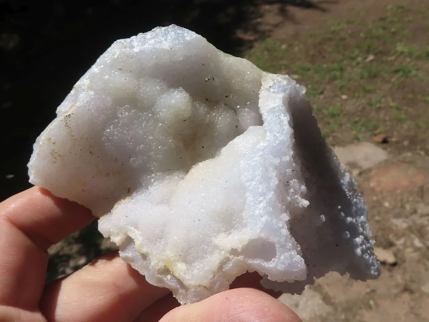 Natural Etched Blue Chalcedony Agate Specimens  x 23 From Nsanje, Malawi