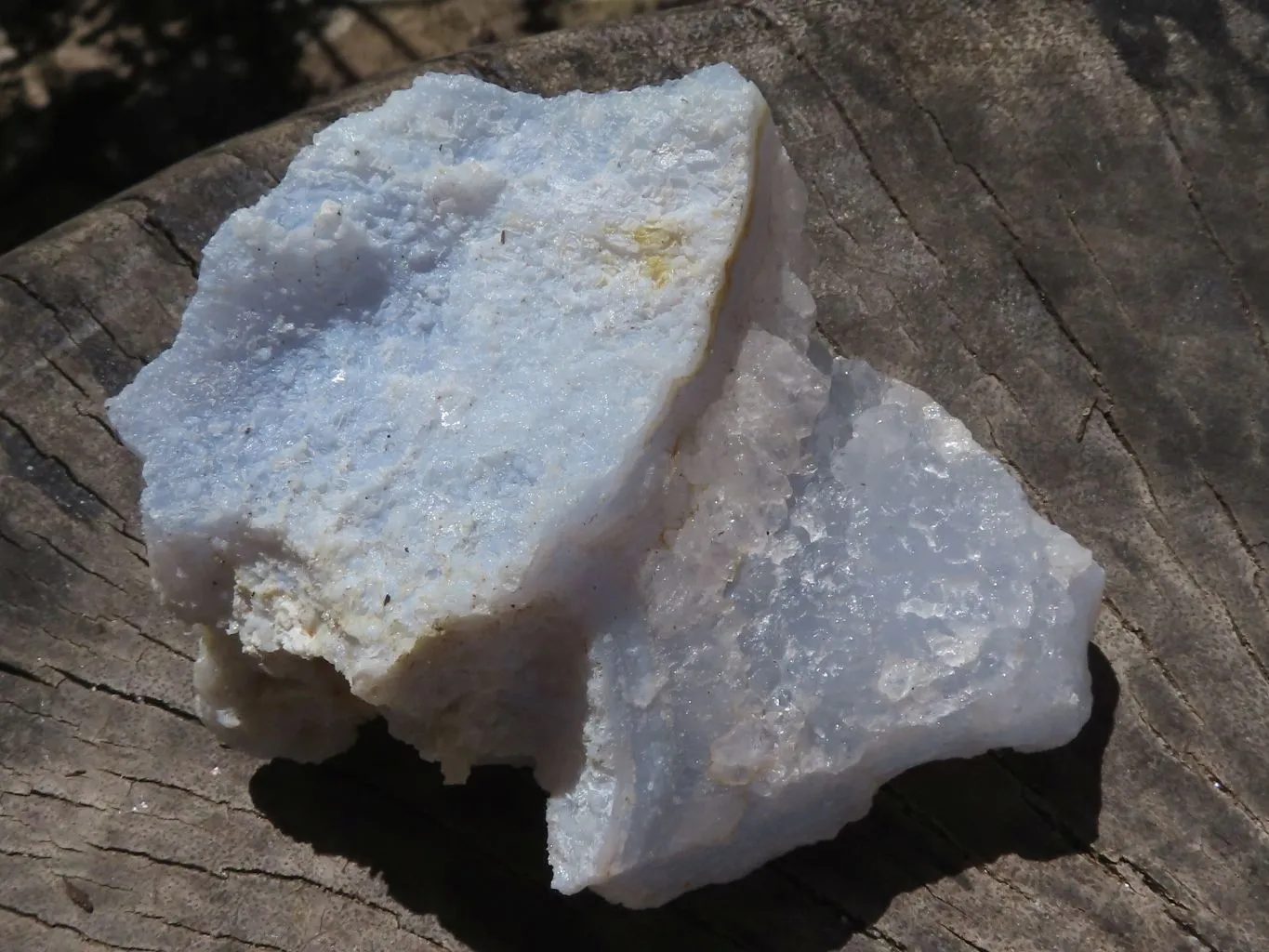 Natural Etched Blue Chalcedony Agate Specimens  x 23 From Nsanje, Malawi