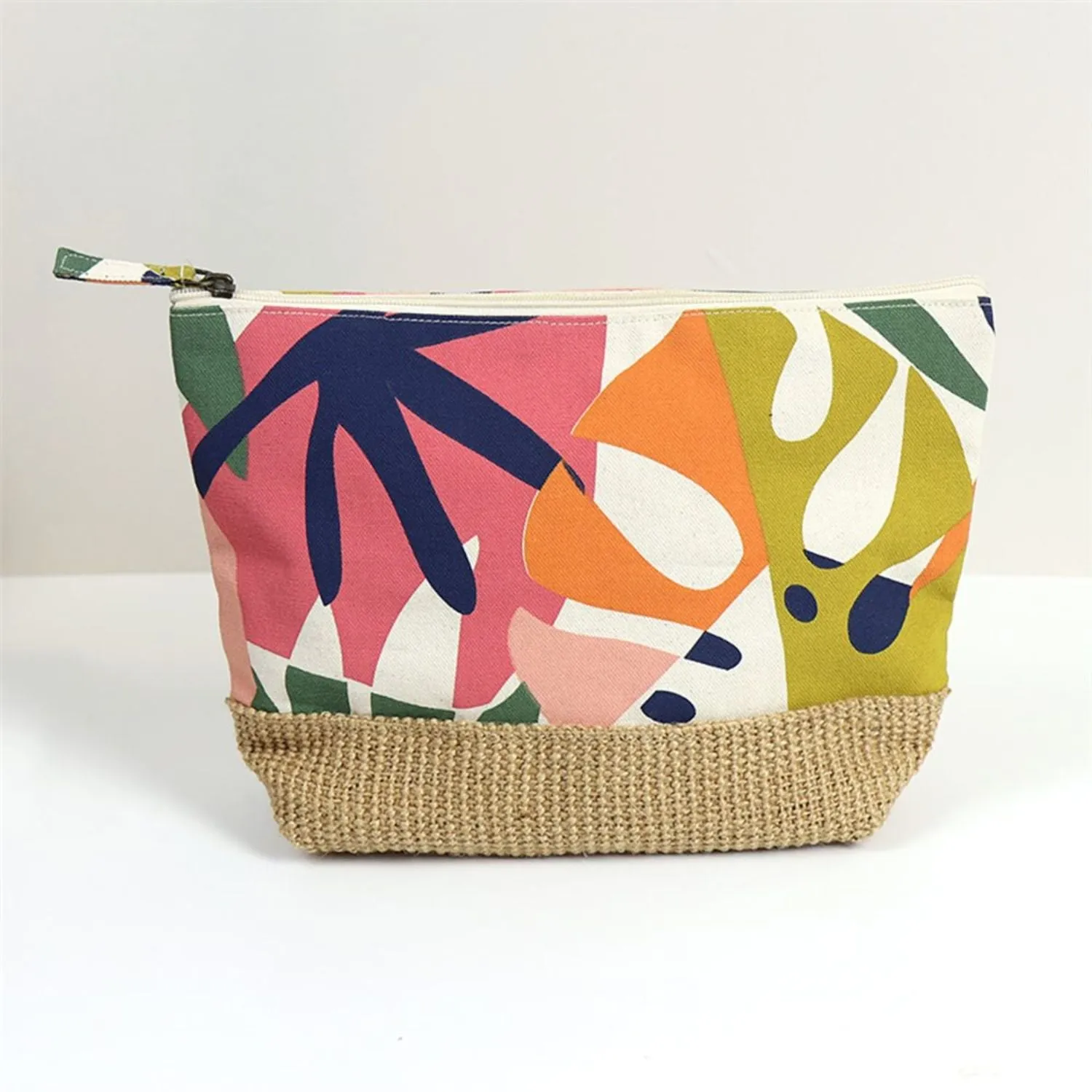 POM Pink & Orange Tropical Canvas Pouch