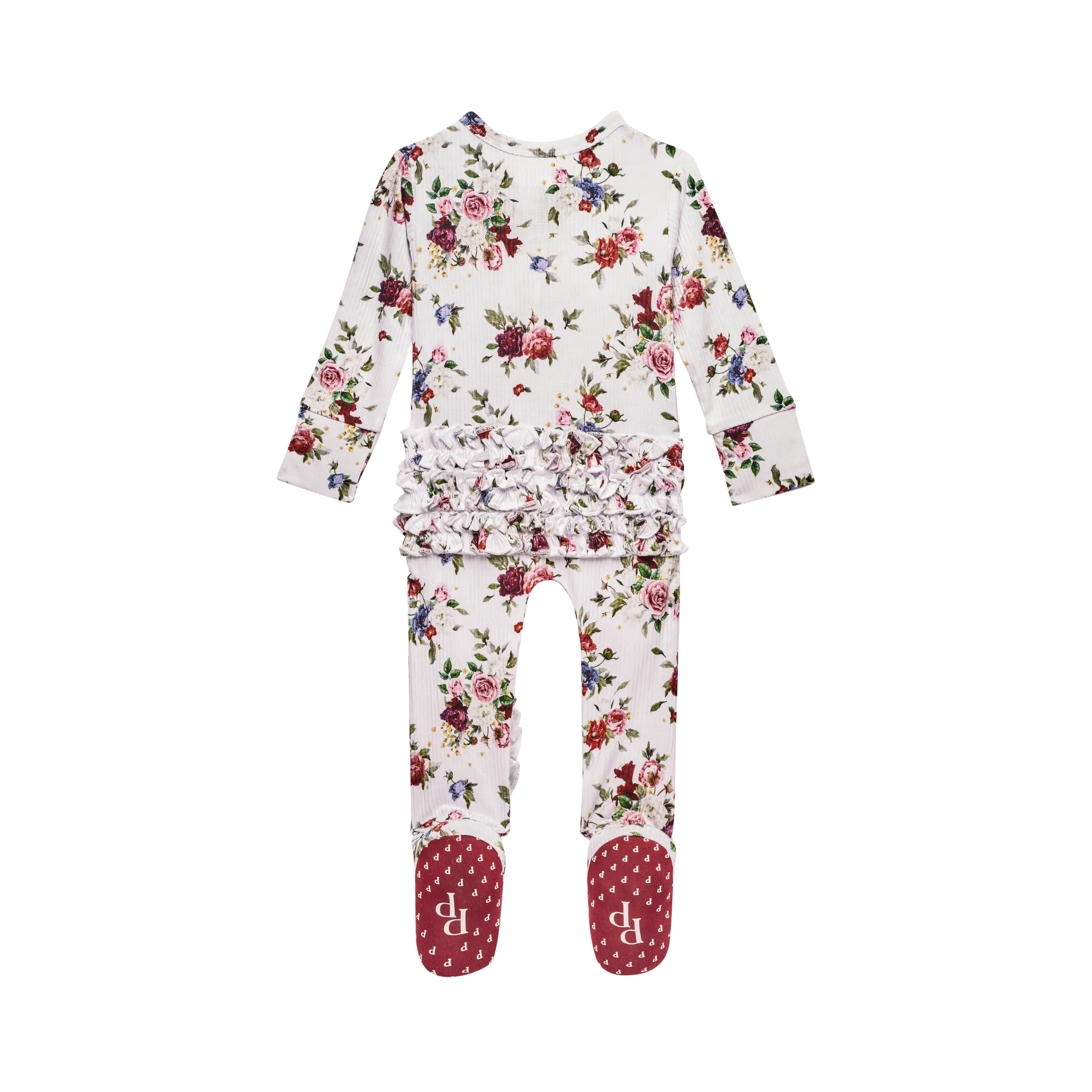 POS Philippa Floral Ruffled Zipper Footie