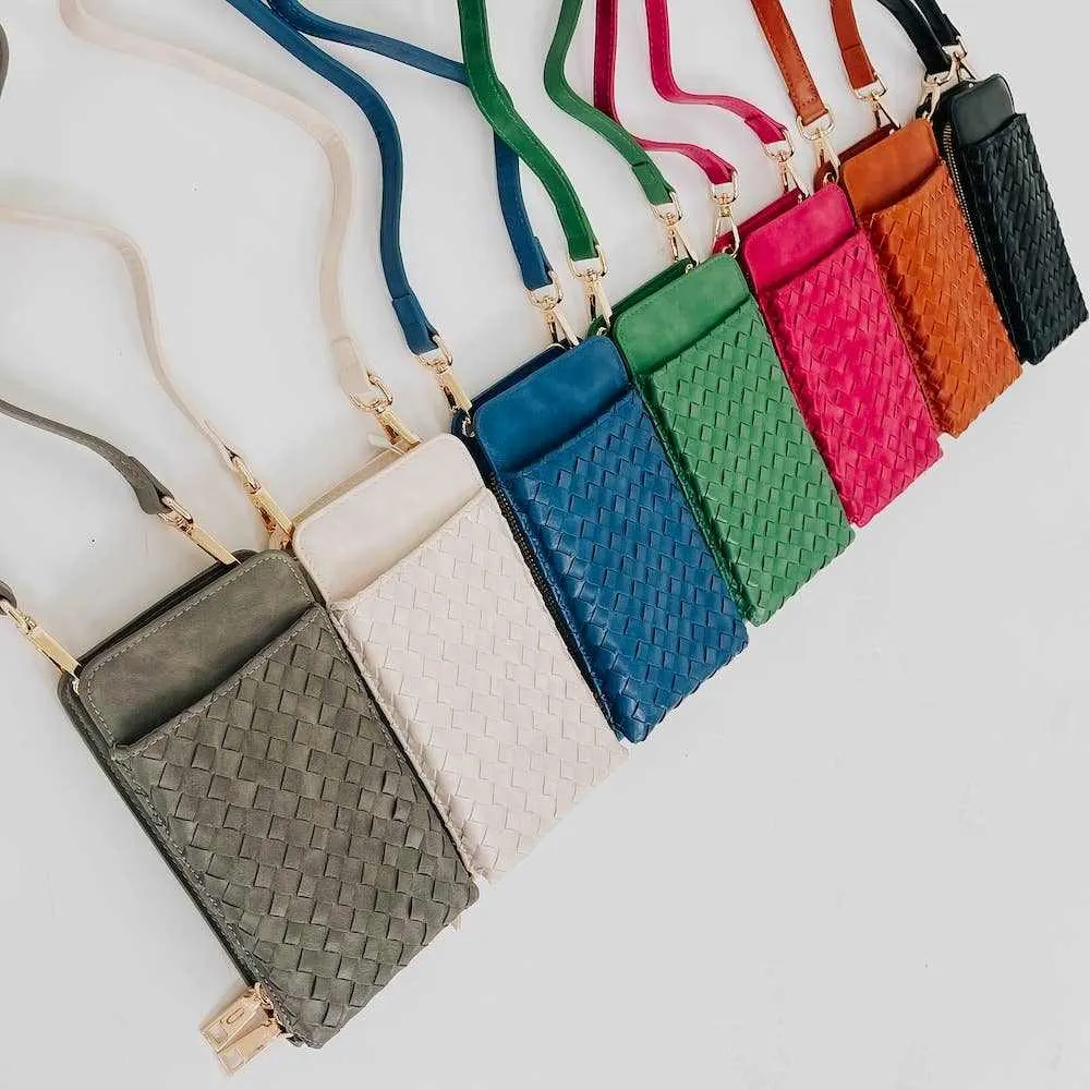 Pretty Simple | Woven Double Duty Phone Bag : Emerald