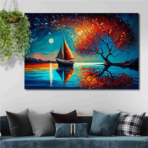 SAF paintings modern art Painting | modern art paintings for living room | modern art painting for wall decoration | modern art painting canvas 24 inch x 36 inch SANF-CR51