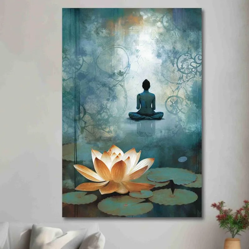 SAF paintings Unframed Rolled Art Print||Lord Buddha Canvas Wall Art Print for Home Décor And Office||Unframed canvas Painting For Wall decor||Home wall and Office Interior CR-111