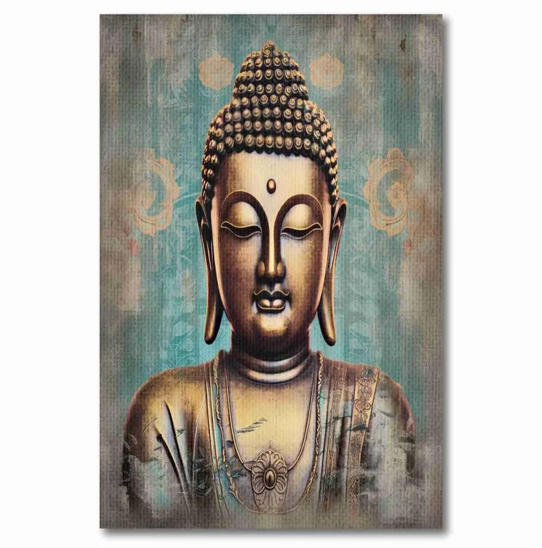 SAF paintings Unframed Rolled Art Print||Lord Buddha Canvas Wall Art Print for Home Décor And Office||Unframed canvas Painting For Wall decor||Home wall and Office Interior CR-79