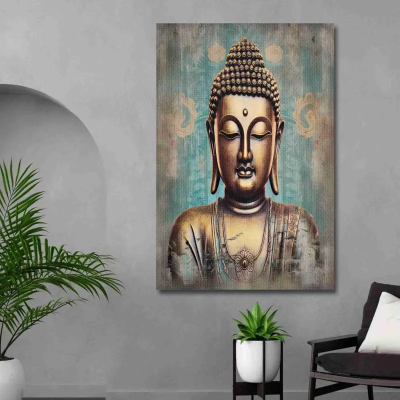 SAF paintings Unframed Rolled Art Print||Lord Buddha Canvas Wall Art Print for Home Décor And Office||Unframed canvas Painting For Wall decor||Home wall and Office Interior CR-79