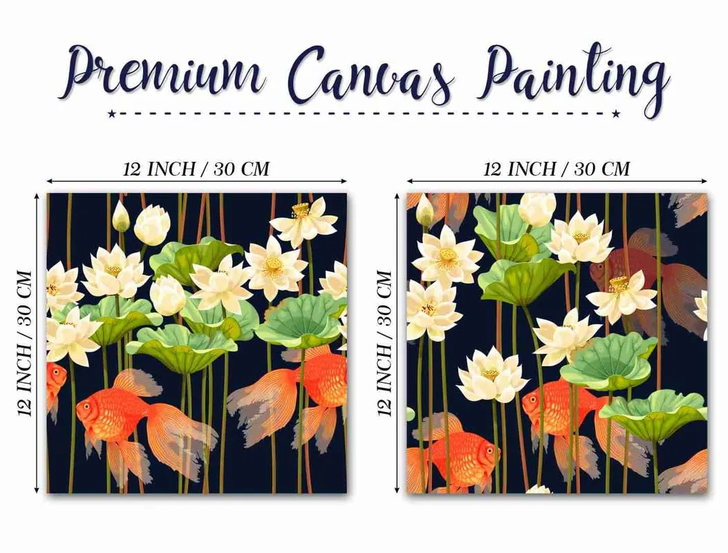 SAF Wooden Framed Canvas Painting ||Set Of 2 Floral Theme Canvas Wall Art Painting for Home Décor Office||For Bedrom,Living Room Home wall and Office Interior PRE-CR181