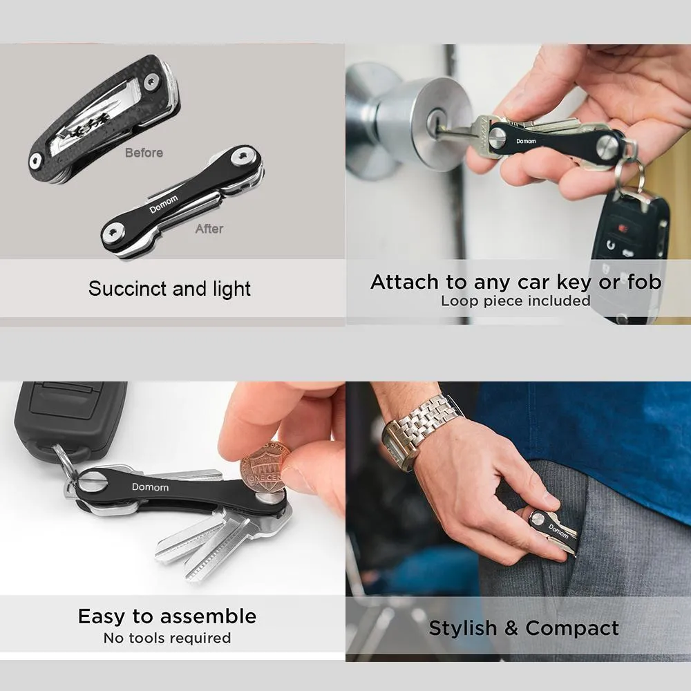 Saker Compact Key Holder and Keychain Organizer,2 Packs