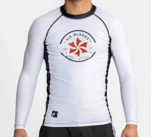 Six Blades Long Sleeve Rashguard White