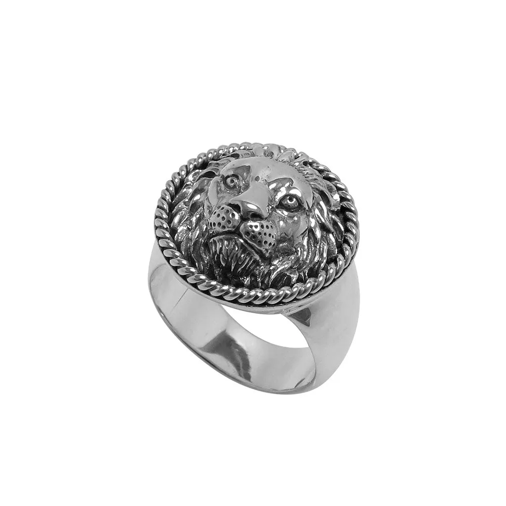 SPIZOIKY SIGNET COIN LION RING