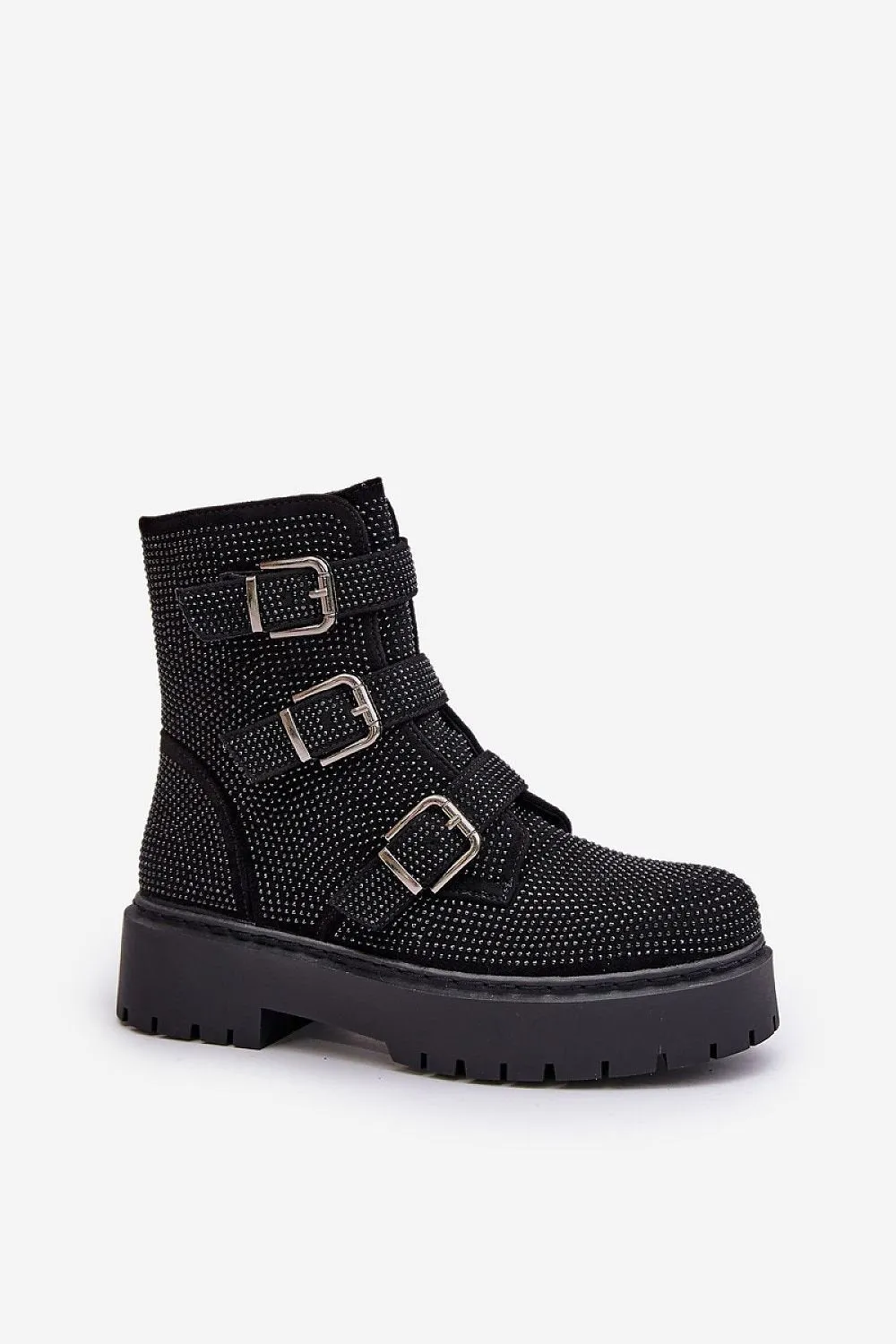 TEEK - Three Buckle Decor Platform Boots