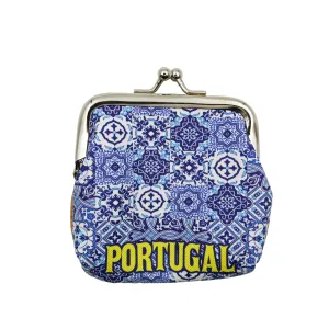 Traditional Portugal Blue Tile Azulejo Coin Holder with Cork Backing