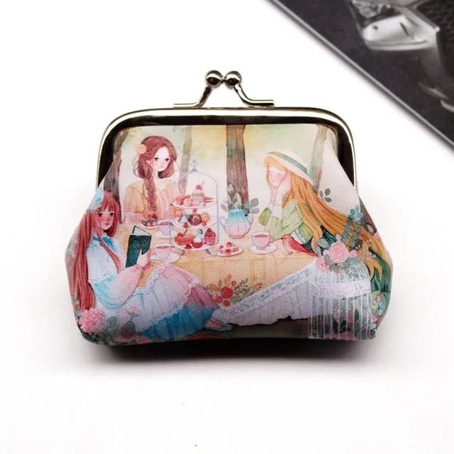 Vintage Women Printing Coin Purse