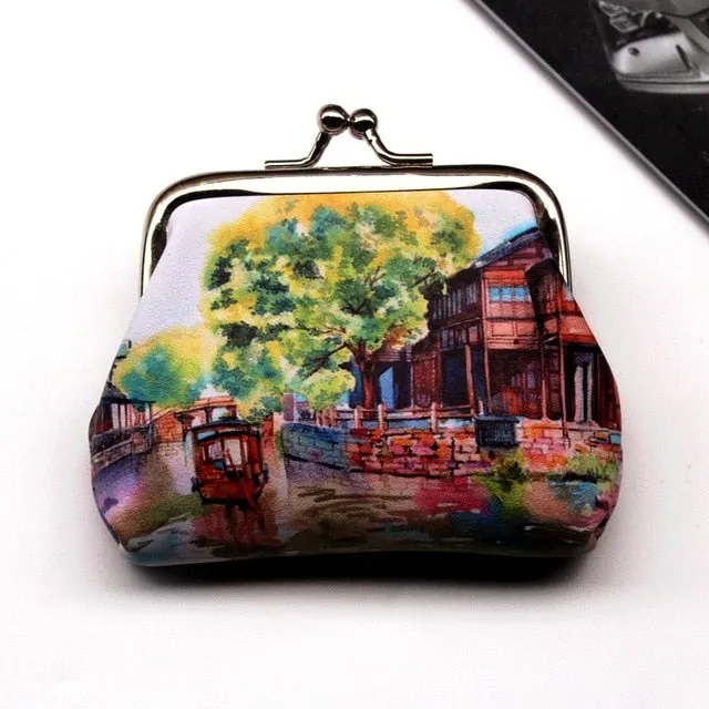 Vintage Women Printing Coin Purse