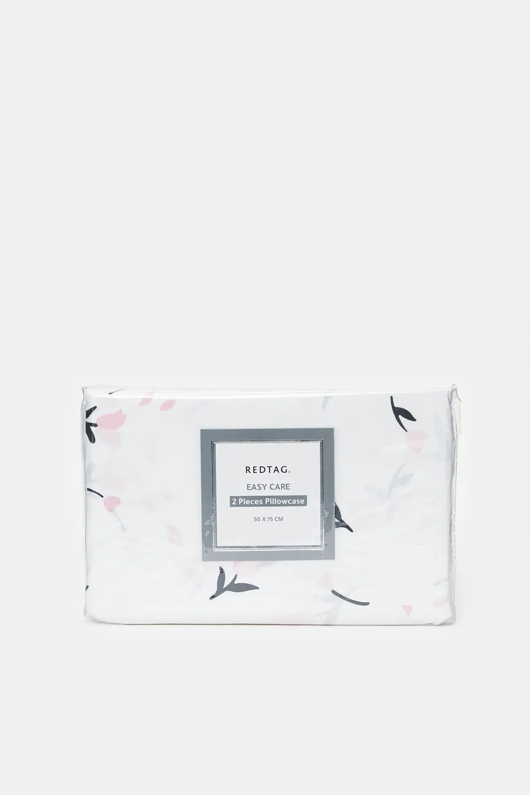 White Floral Printed Pillowcase Set (2 Piece)