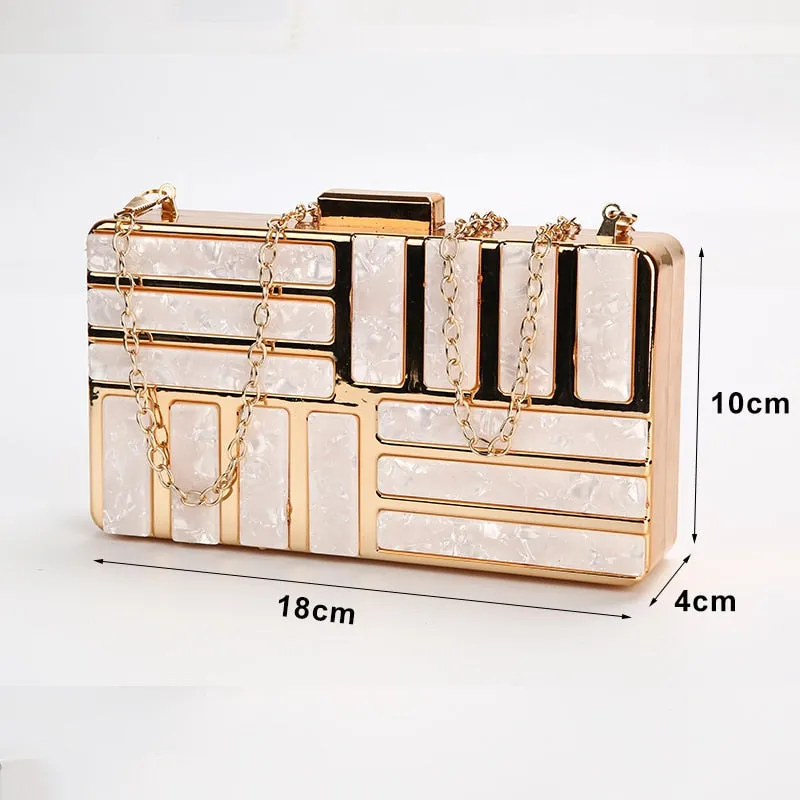 Women's Stylish Modern Clutch Acrylic Evening Party Purse